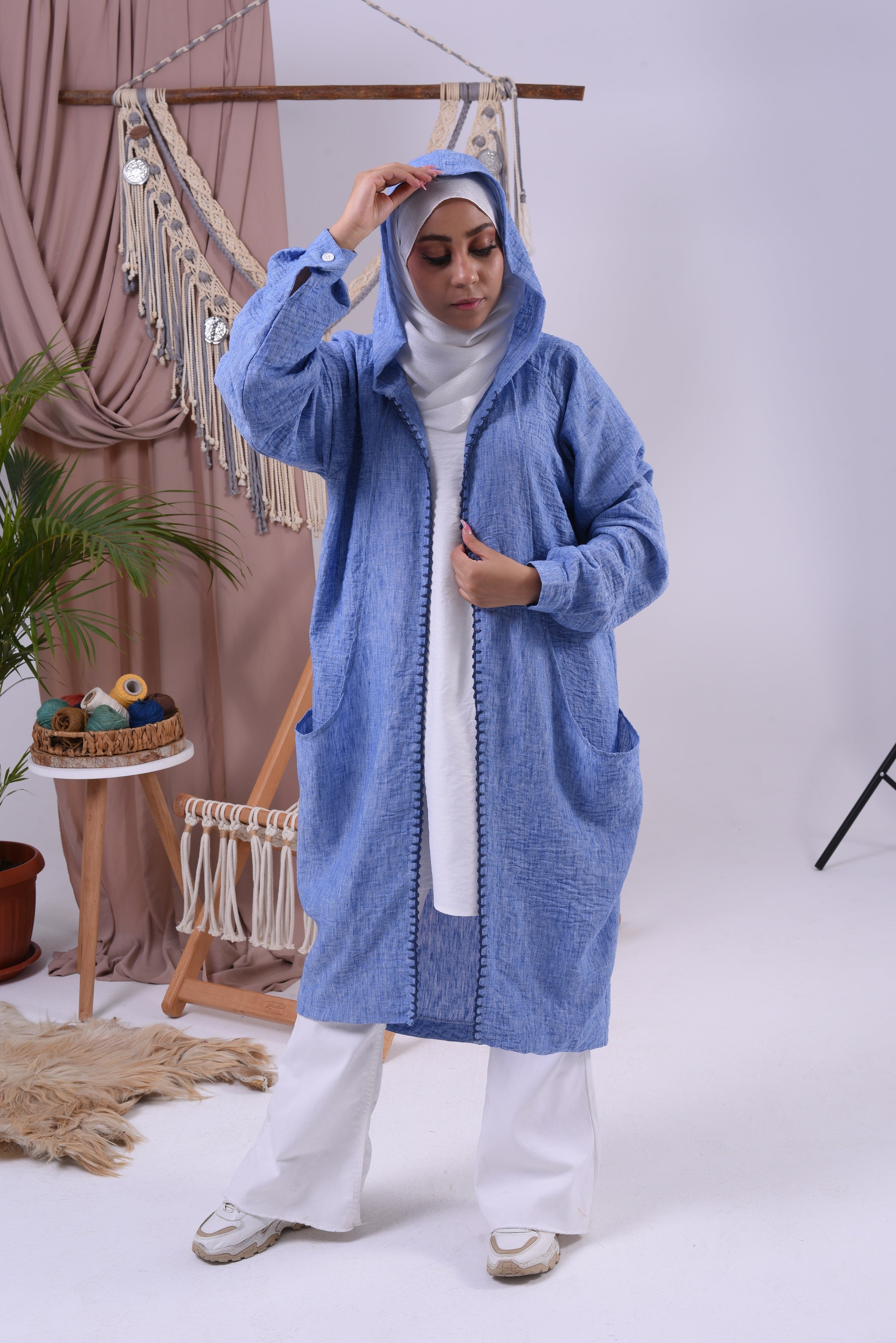 Elegant Linen Cardigan - كارديجان من الكتان الأنيق