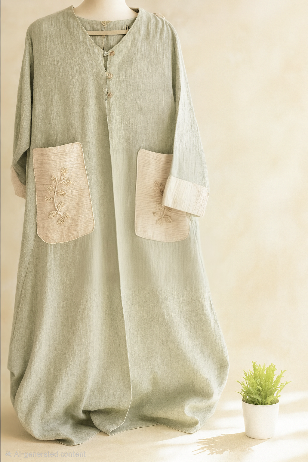 Classic Abaya with hand made details