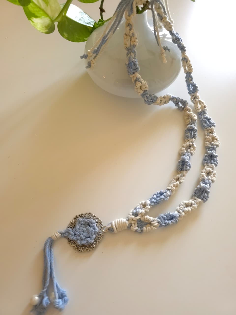 Everyday Dress with necklace _ فستان يومي بلمسة راقية مع عقد