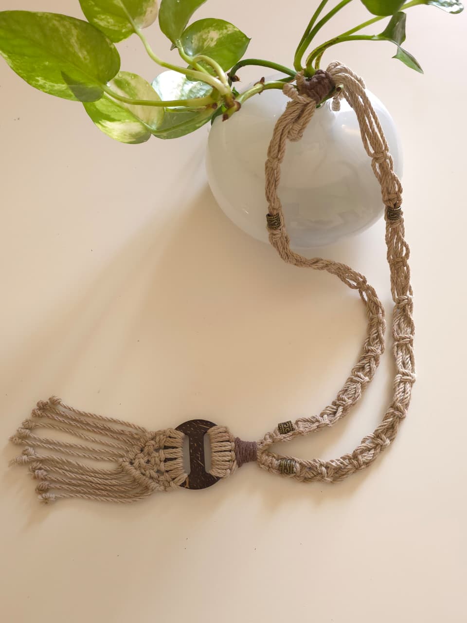 Handmade Macramé Necklace – Elegant, Artistic& Unique