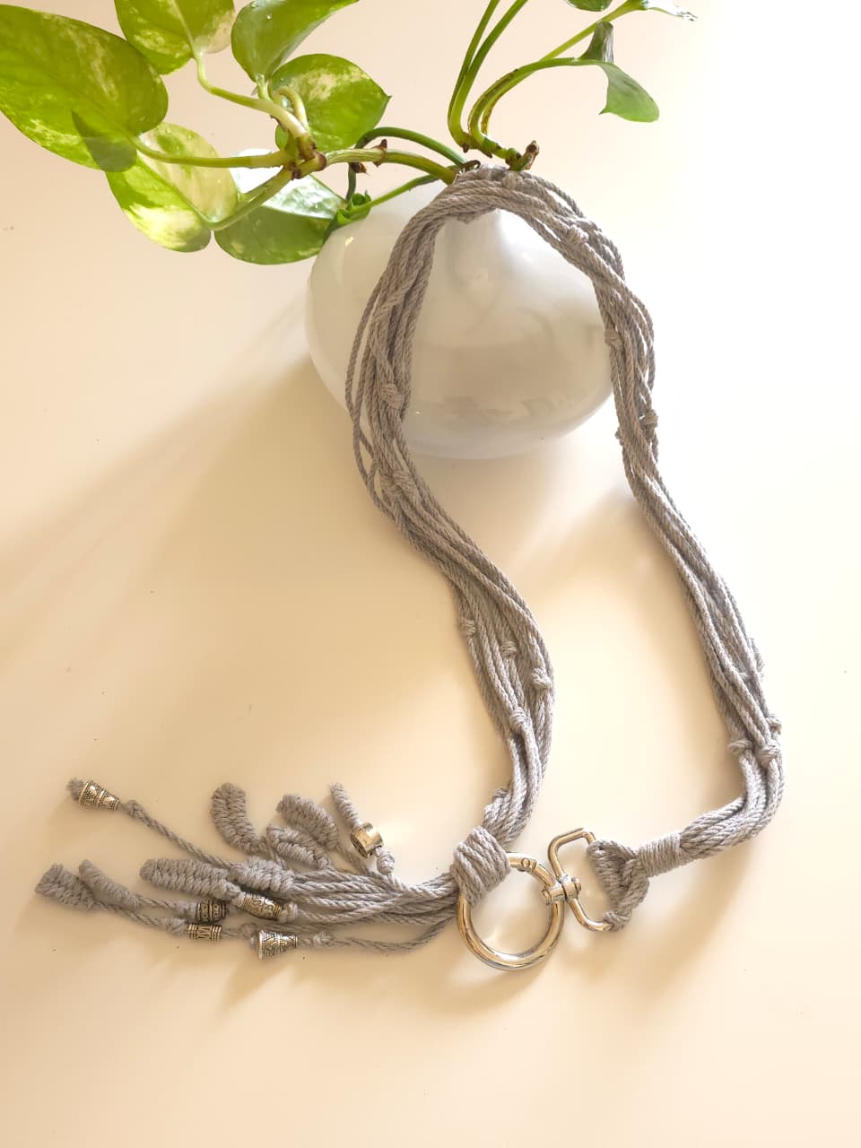 Handmade Macramé Necklace – Elegant, Artistic& Unique
