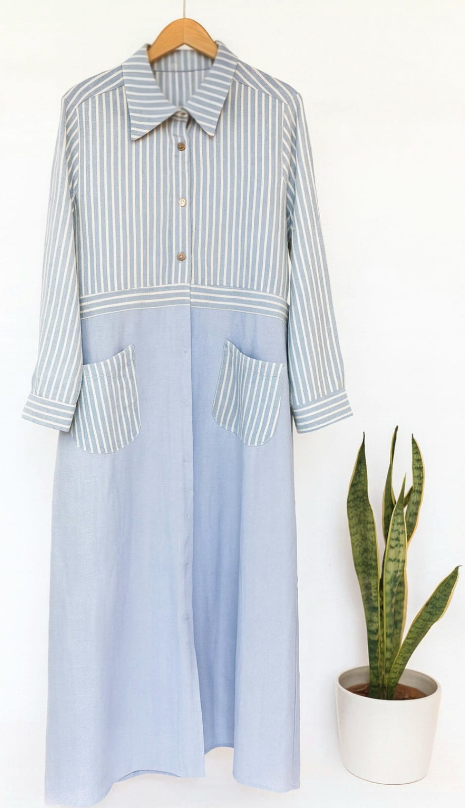 Everyday Dress with necklace _ فستان يومي بلمسة راقية مع عقد