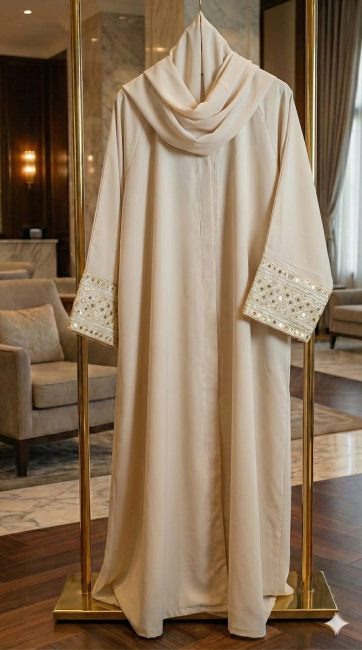 Open  Kaftan with Free Macramé Belt قفطان مفتوح مع حزام مكرميةهدية