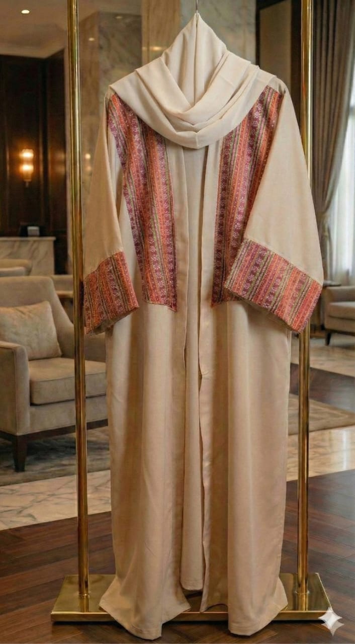 قفطان فاخر مع البروكار Premium TR &amp; Brocade Open-Front Kaftan