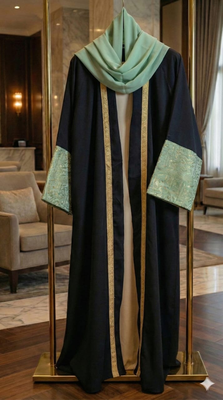 Crepe Kaftan with Free Handmade Macramé Belt  قفطان كريب ناعم مع  هدية حزام مكرمية يدوي