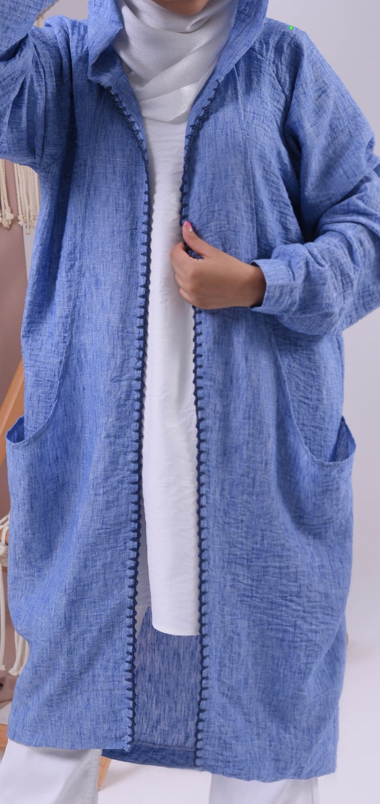 Elegant Linen Cardigan - كارديجان من الكتان الأنيق