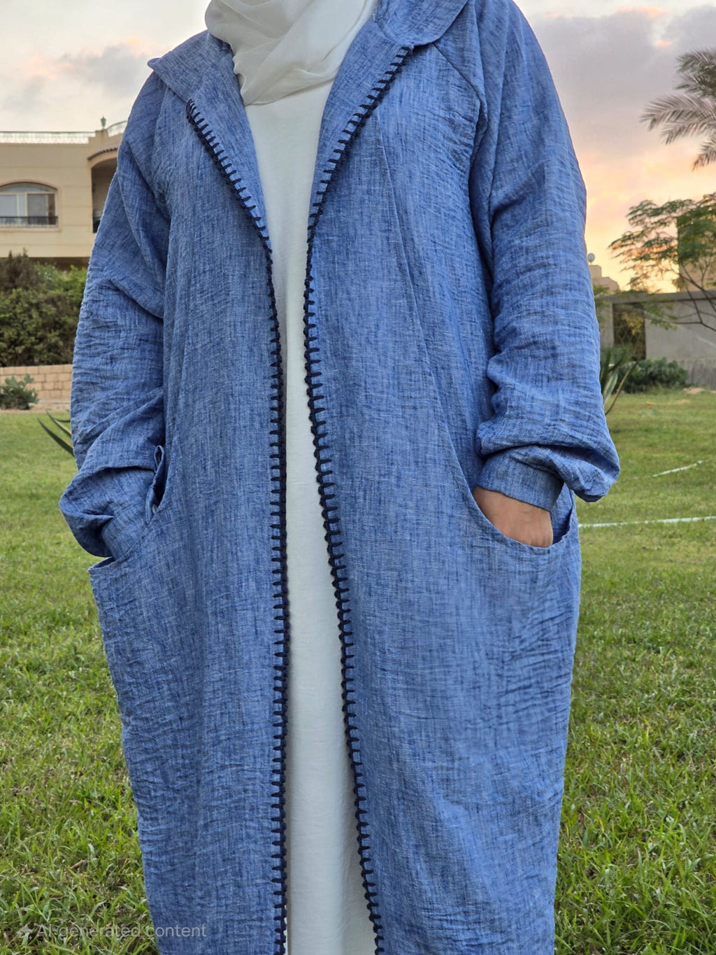 Elegant Linen Cardigan - كارديجان من الكتان الأنيق