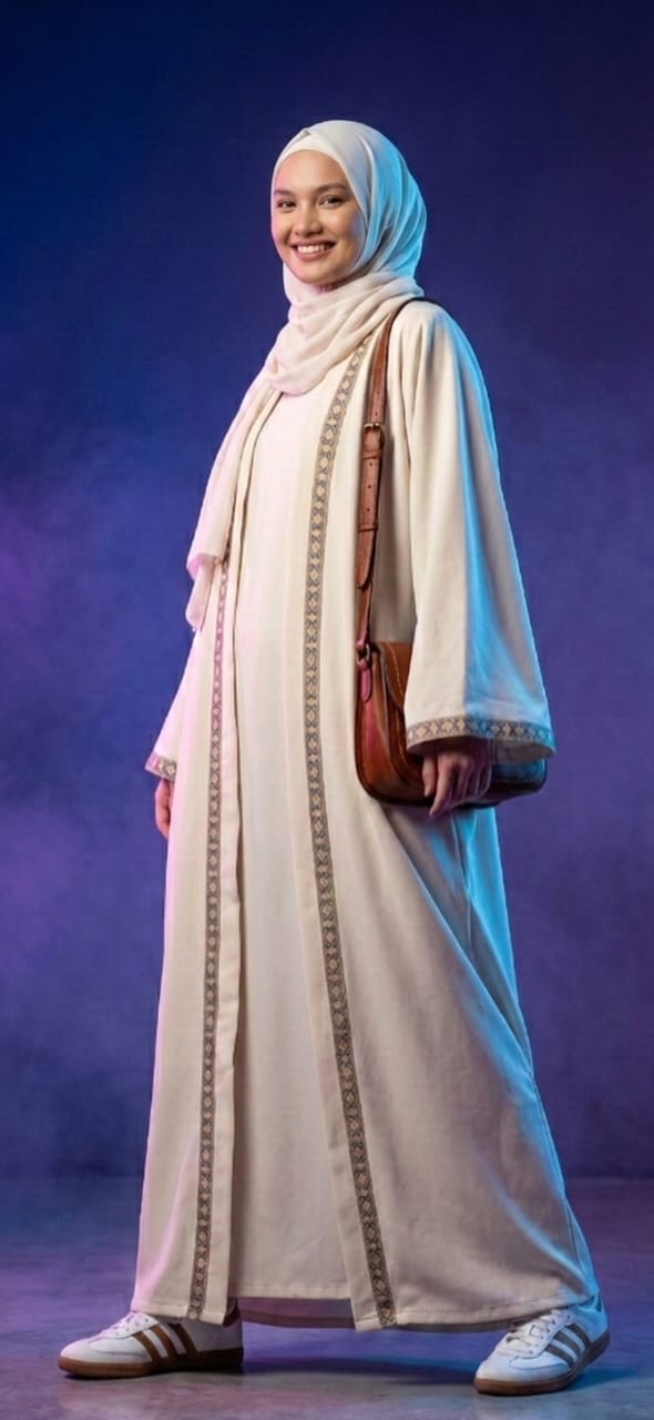 TR Kaftan with Free Handmade Macramé Belt قفطان "TR" راقي مع حزام مكرمية هاند ميد (هدية)